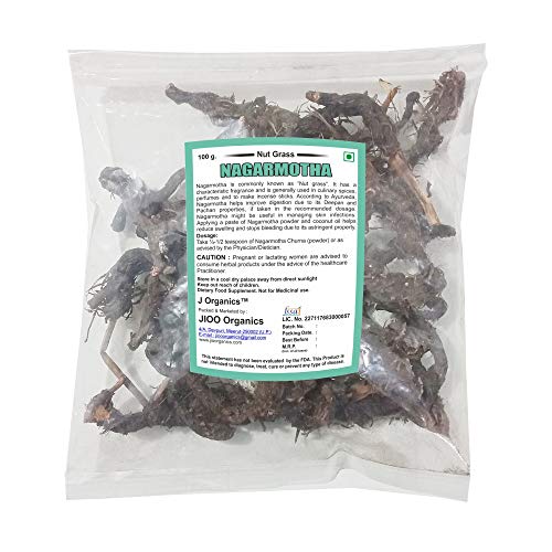 Jioo Organics hierba Nagarmotha vista lateral del empaque