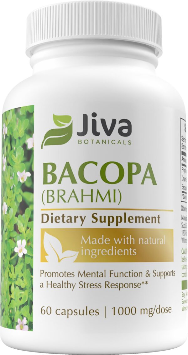 Jiva Botanicals bacopa monnieri suplemento natural cápsulas