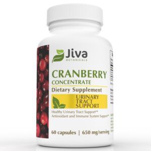 Suplemento Jiva Botanicals cápsulas de arándano rojo 650 mg