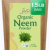 Jiva Organics polvo orgánico hoja de neem 1.5 libras bolsa