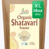 Jiva Organics polvo Shatavari orgánico bolsa resellable 14 onzas