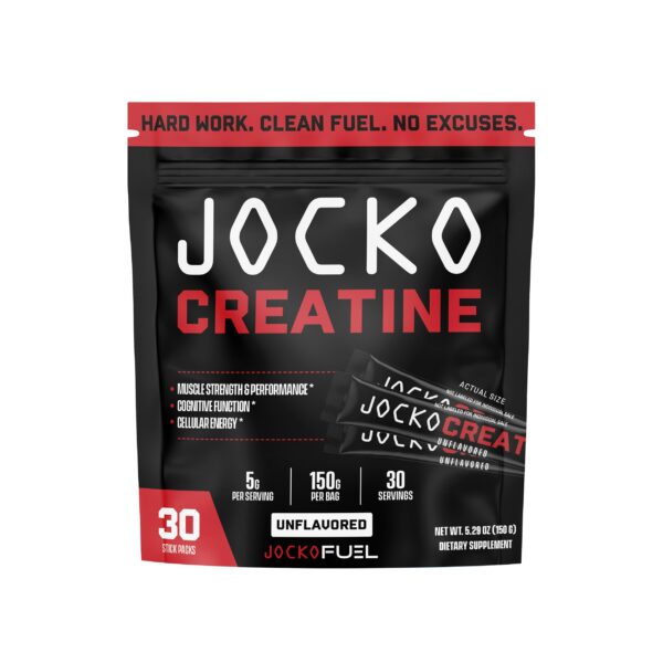 Jocko Fuel Creatine Stick Packs etiqueta frontal