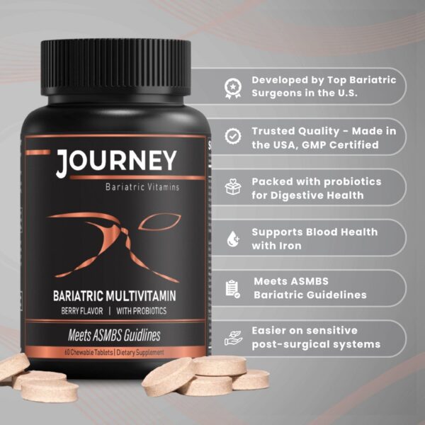 Etiqueta trasera Journey Bariatric Multivitamin