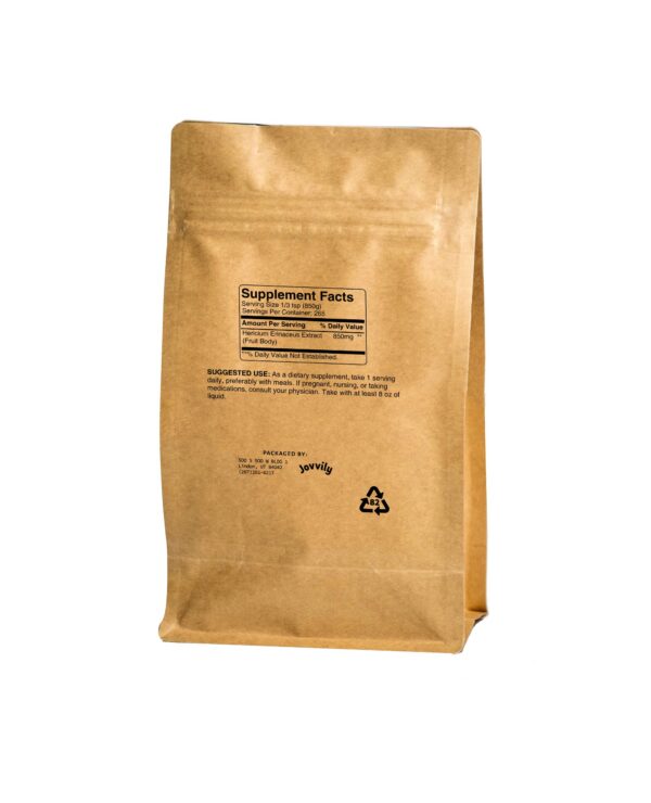 Envase suplemento natural Lion's Mane de Jovvily vista lateral