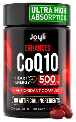Frasco Joyli CoQ10 500 mg 120 cápsulas