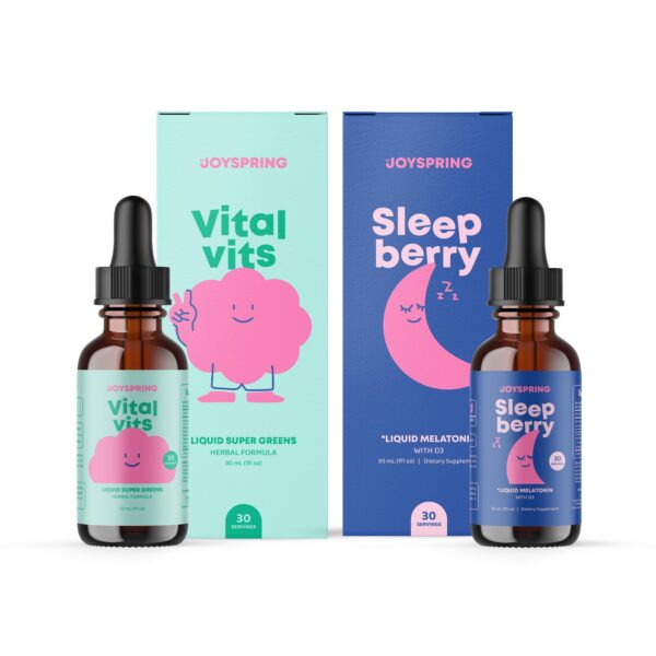 JoySpring multivitamínico SleepBerry para niños, envase