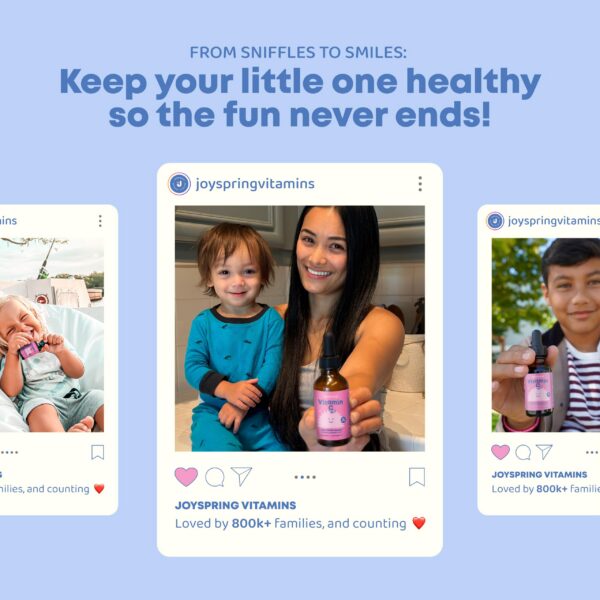 JoySpring suplemento infancia vitamina c zinc natural orgánico