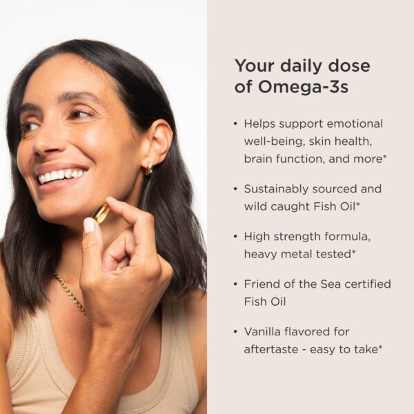 Version 1.0.0 Label close-up showing ingredients EPA DHA