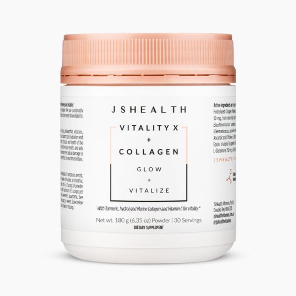 Frente del envase JSHealth Vitality X Colágeno polvo belleza