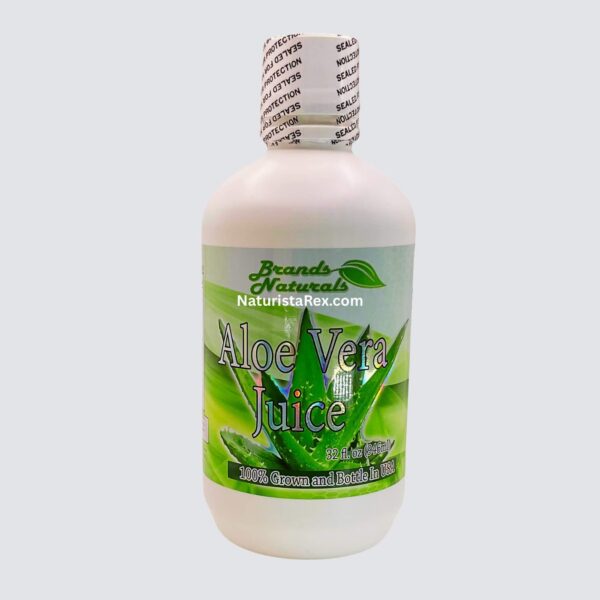 Botella de jugo de aloe vera de 32 oz de Brands Naturals.