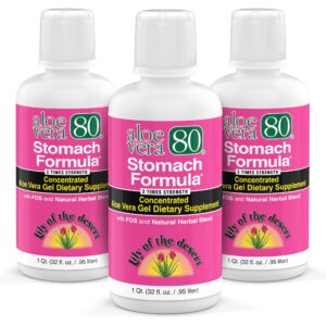 Version 1.0.0 Jugo de aloe vera 80 gel para estómago paquete 3 botellas de 32 oz