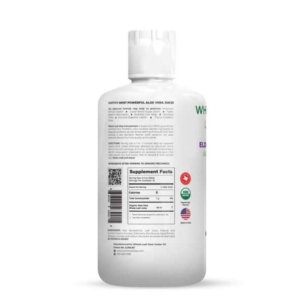 Jugo aloe vera concentrado con extracto de saúco 32 oz