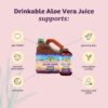 Jugo natural aloe vera para bienestar general y piel radiante