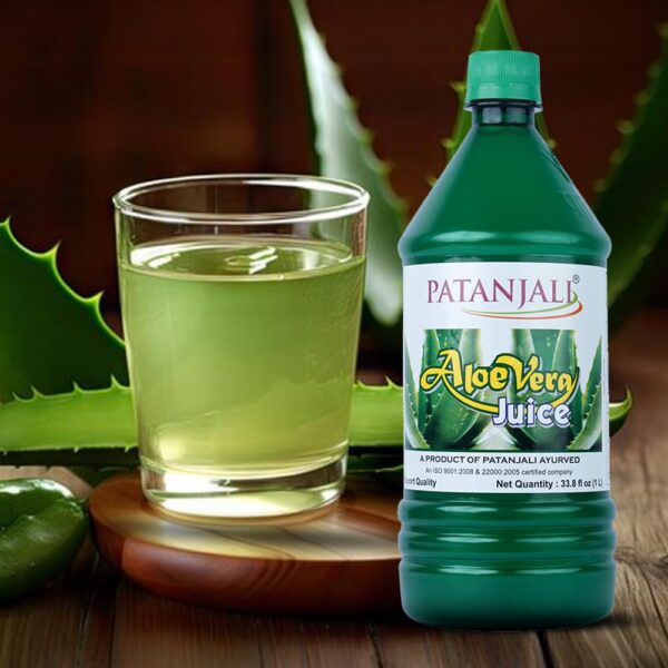 Jugo aloe vera Patanjali para problemas digestivos