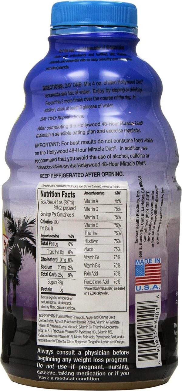 Version 1.0.0 Jugo detox 48 horas Hollywood Diet con ingredientes naturales