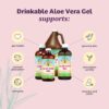 Botella gel aloe vera con vitaminas y enzimas digestivas