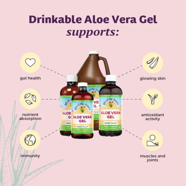 Botella gel aloe vera con vitaminas y enzimas digestivas