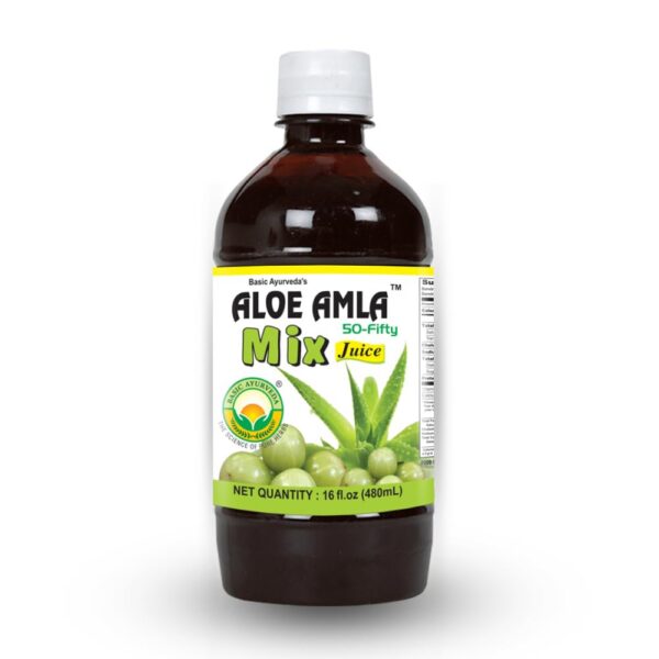 Jugo natural Aloe Amla Ayurveda para salud y energía