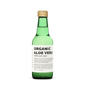 Botella de jugo orgánico de aloe vera puro 8.5 fl oz