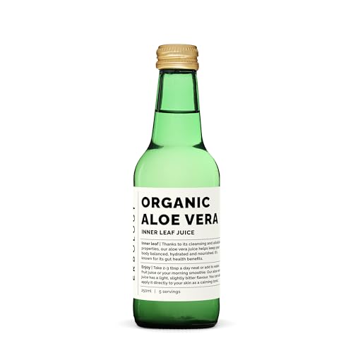 Botella de jugo orgánico de aloe vera puro 8.5 fl oz