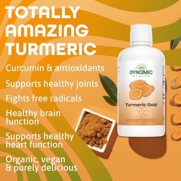 Jugo puro de cúrcuma sin aditivos dynamic health 32 fl oz