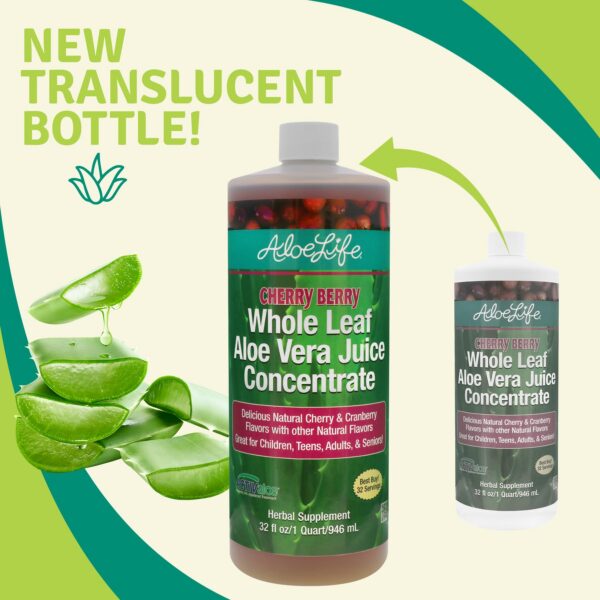 Detalle etiqueta Aloe Life jugo aloe vera hoja entera orgánico