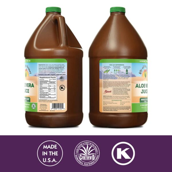 Jugo sin OGM aloe vera para bienestar intestinal