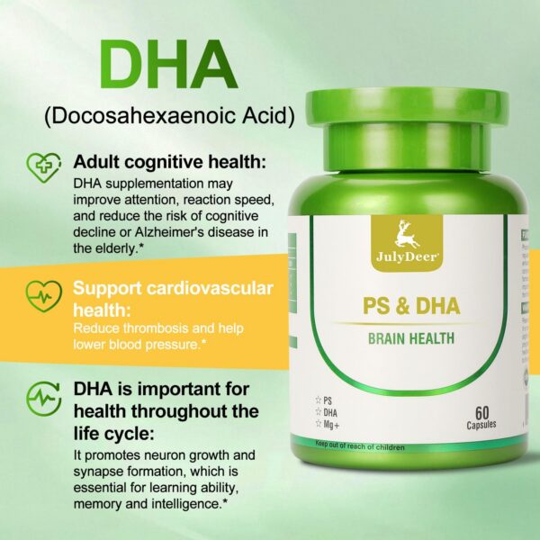 Frasco con cápsulas JulyDeer Magnesio L-treonato