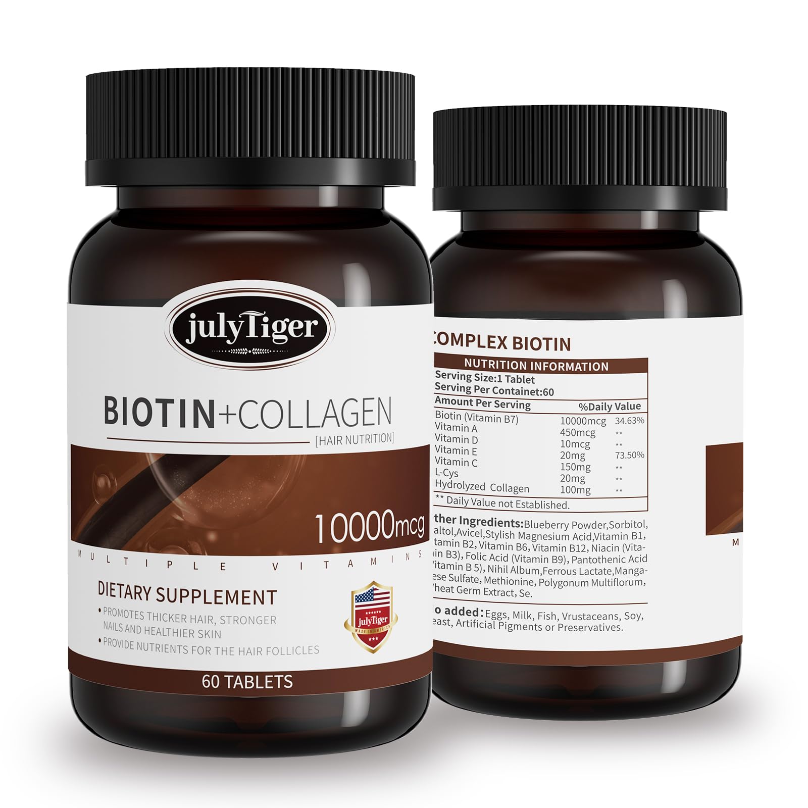 Julytiger Biotin 10000 mcg Collagen