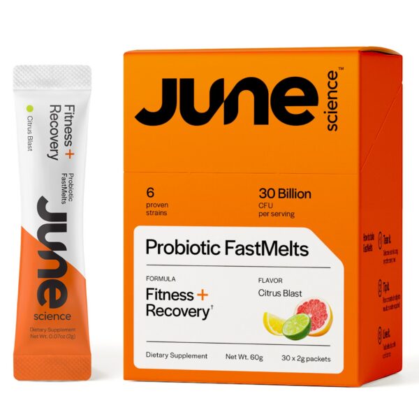 June Science Fitness Recovery probiótico deportivo sabor Citrus Blast