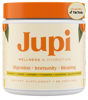 Jupi polvo hidratación bienestrar cúrcuma jengibre vitamina c 30 porciones