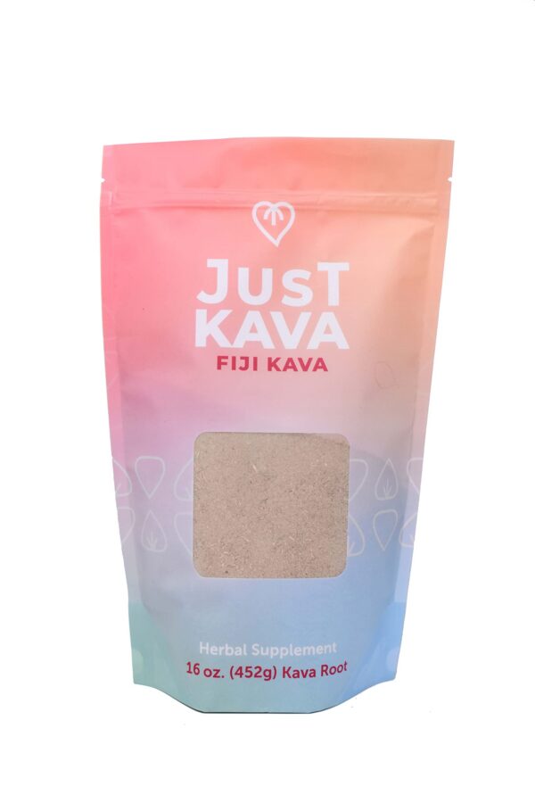 Just Kava Fiji suplemento herbal en envase