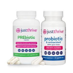 Version 1.0.0 Just Thrive probiótico cápsulas con fórmula espórica resistente