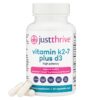 Just Thrive vitamina k2-7 y d3 suplemento 60 cápsulas vegetales