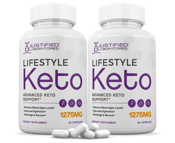 Frente del envase Justified Laboratories Lifestyle Keto Pills