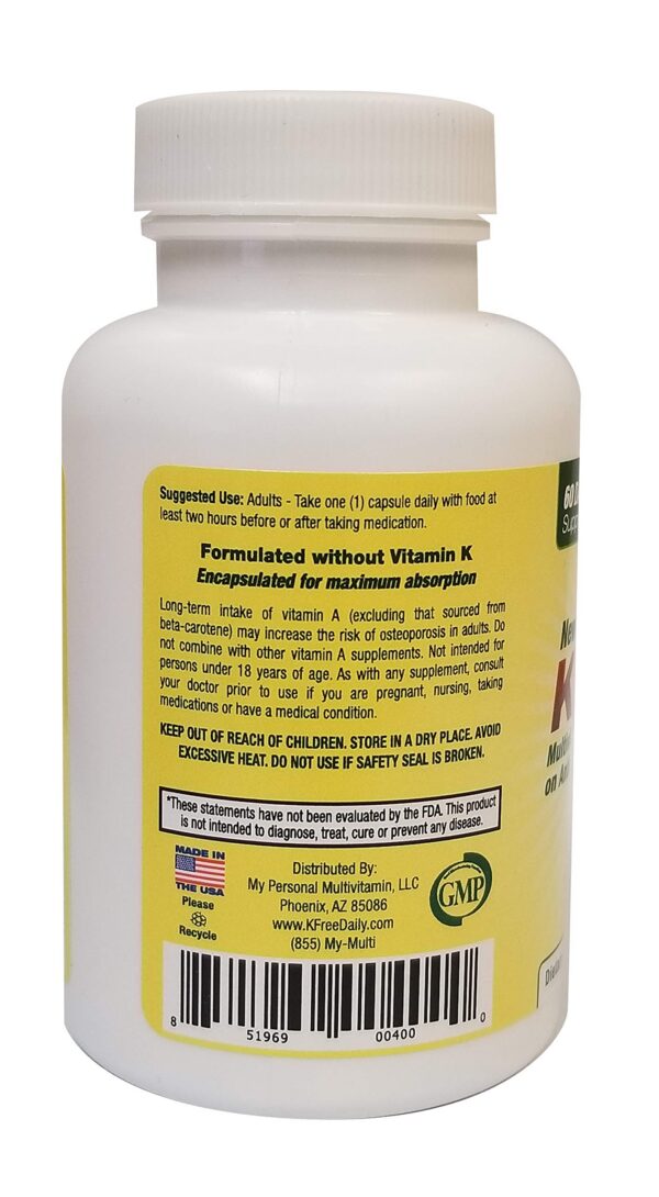 Cápsulas de K Free Daily Multivitamin