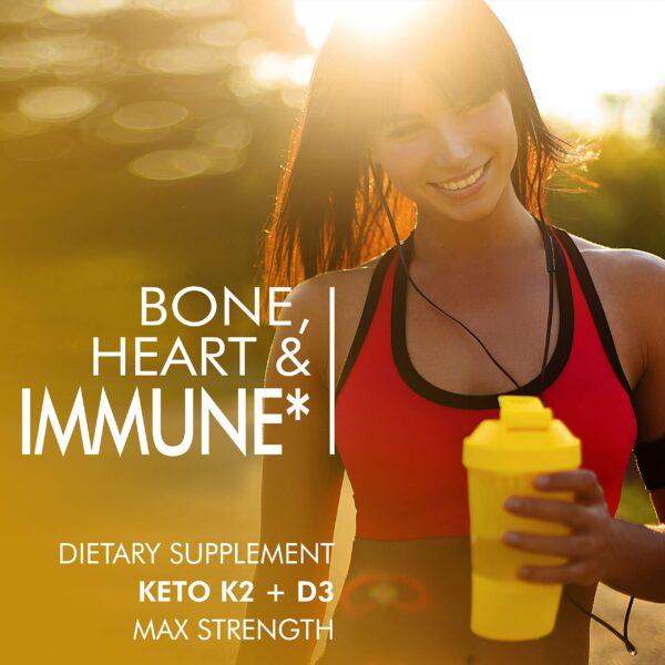 Etiqueta del suplemento K2 D3 calcio