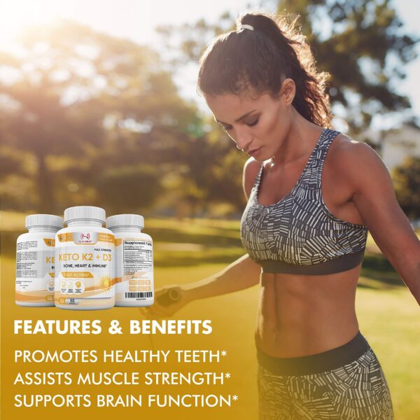 Version 1.0.0 Frasco con etiqueta de vitamina K2 D3