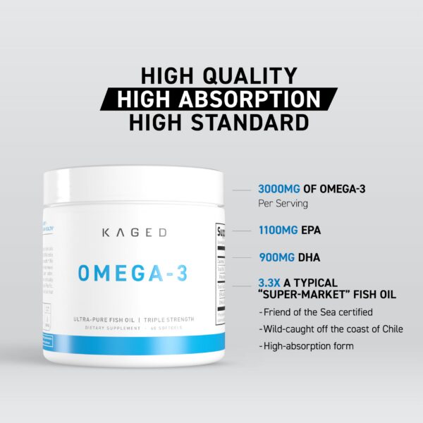 Version 1.0.0 Kaged Omega-3 etiqueta frontal