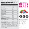 Visual de ingredientes y beneficios del pre-entreno Kaged Berry Blast
