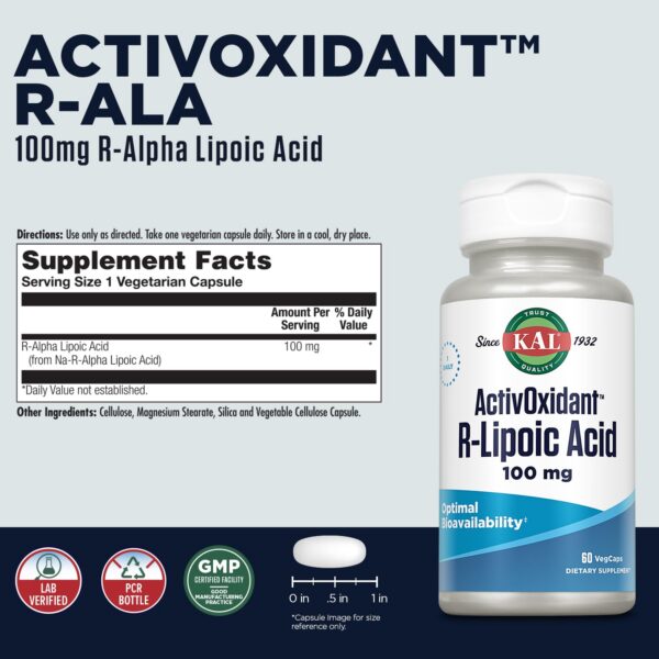 Version 1.0.0 Etiqueta de Kal Activoxidant R-Lipoic Acid