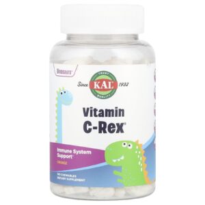 Kal C-rex tabletas vitamina C sabor naranja 100 count