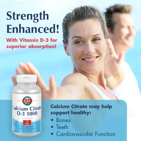 Etiqueta de KAL Calcium Citrate con D