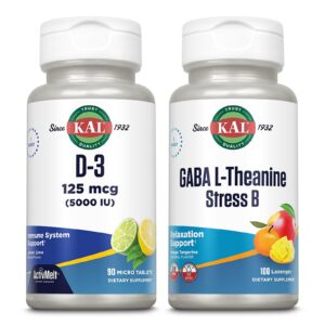 Frente de la marca KAL D3 ActivMelt y GABA L-Theanine