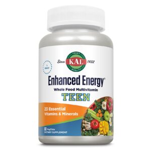 Frasco KAL Energía Mejorada para Adolescentes 60 tabletas
