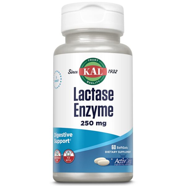 Version 1.0.0 Etiqueta frontal de Laktase Enzima KAL