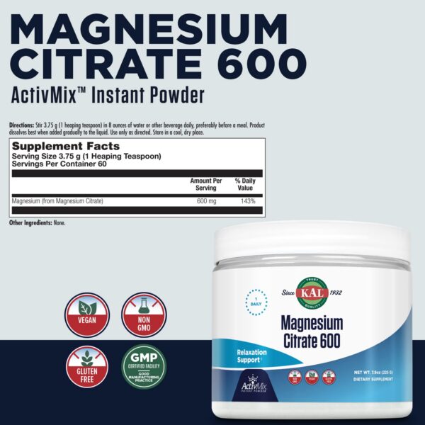 KAL Magnesio Citrato ActivMix frasco