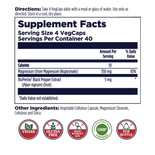 Etiqueta de ingredientes en Kal Magnesio