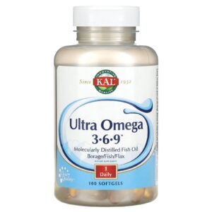 Frente Kal Ultra Omega 3-6-9 100 cápsulas blandas