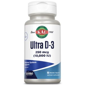 KAL Ultra Vitamina D3 10000 UI tabletas dissolubles para huesos